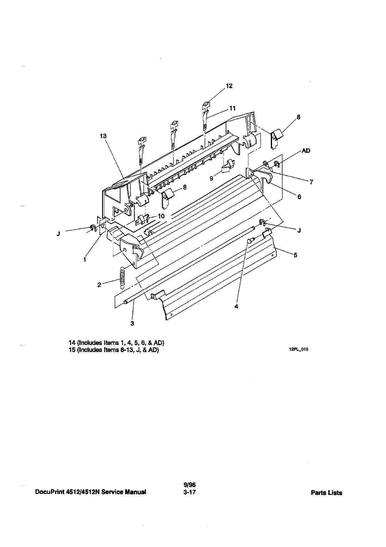 Xerox DocuPrint 4512 Parts List and Service Manual-5